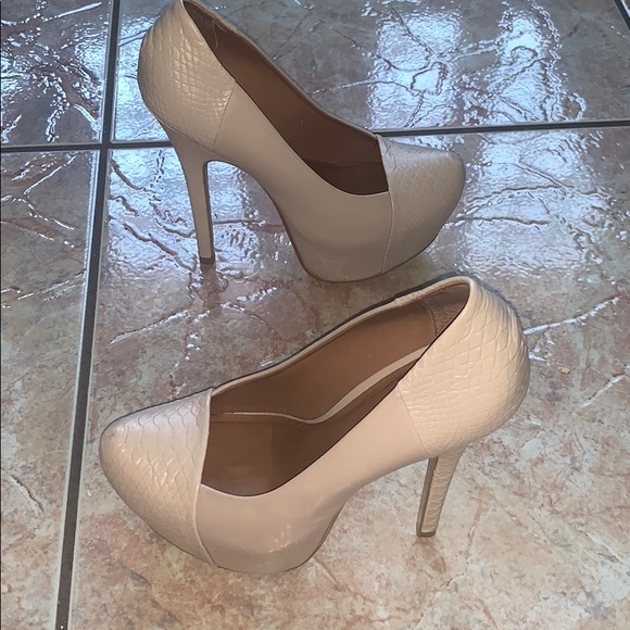 Aldo Mound Heels Shoes Size 6.5 Nude - Picture 5 of 10